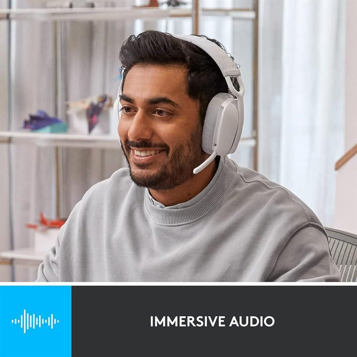 Logitech ZONE VIBE 100 Lightweight Wireless Headphones (Off-White) - PakByte Computers