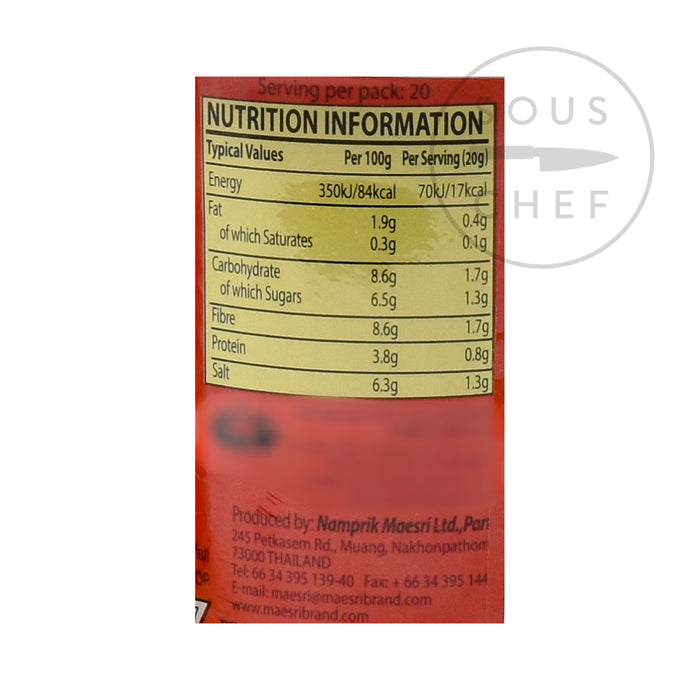 Maesri Thai Red Curry Paste, 400g