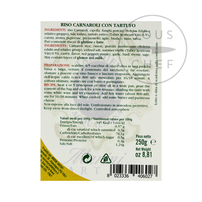 Marini Tartufi Carnaroli Risotto Rice With Truffle, 250g