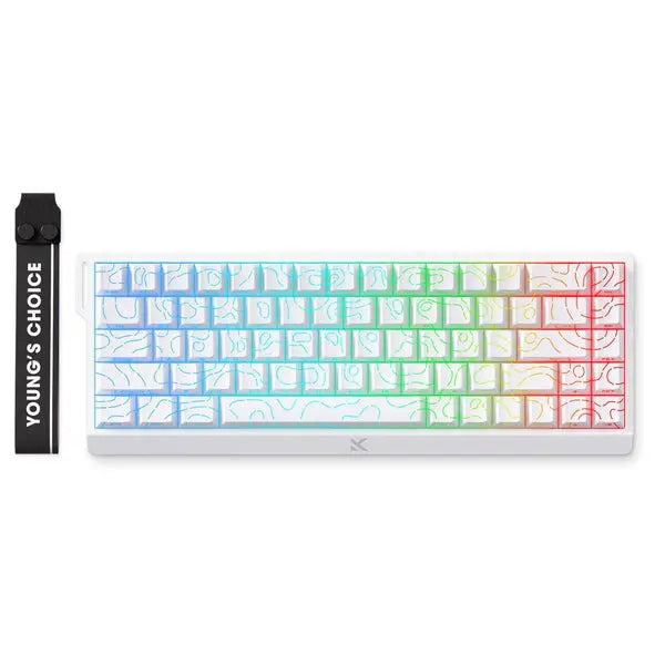 Mchose Ace 68HE 65% Wired Magnetic Switch Mechanical Gaming Keyboard - White Contour