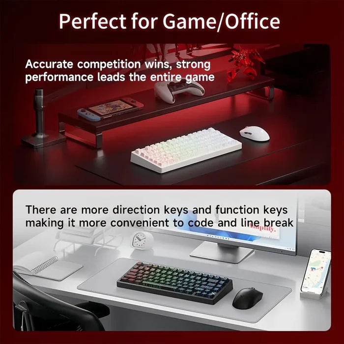 Mchose Jet 75 HE 75% Hall Effect Magnetic Switch Gaming Keyboard - White - PakByte Computers