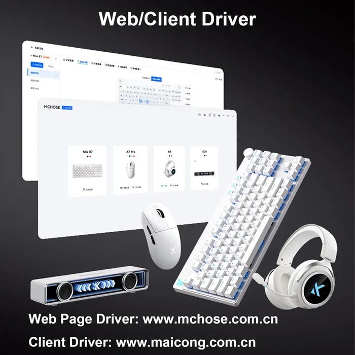 Mchose Mix 87 HE TKL Wired RGB Magnetic Switch Gaming Keyboard, Apollo Switch - White - PakByte Computers