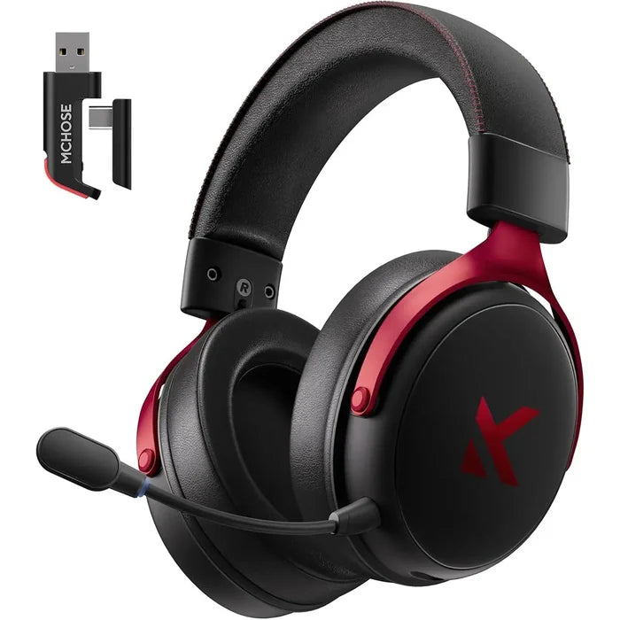 Mchose V9 PRO Wireless Gaming Headset 7.1 Surround Sound - Black/Red