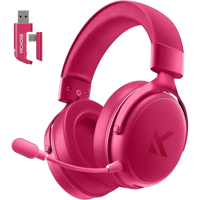 Mchose V9 PRO Wireless Gaming Headset 7.1 Surround Sound - Rose Red