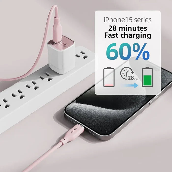 Micropack MC-C60 USB-C to USB-C Soft Silicone Cable - 1.2M - Black