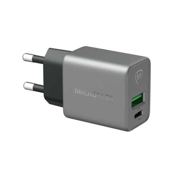 Micropack MWC-233PD 33W GaN Fast Charging Wall Charger - Titanium (EU)