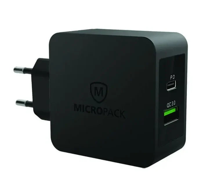 Micropack MWC-248PD 48W Wall Charger Dual Port Fast Charging – Black