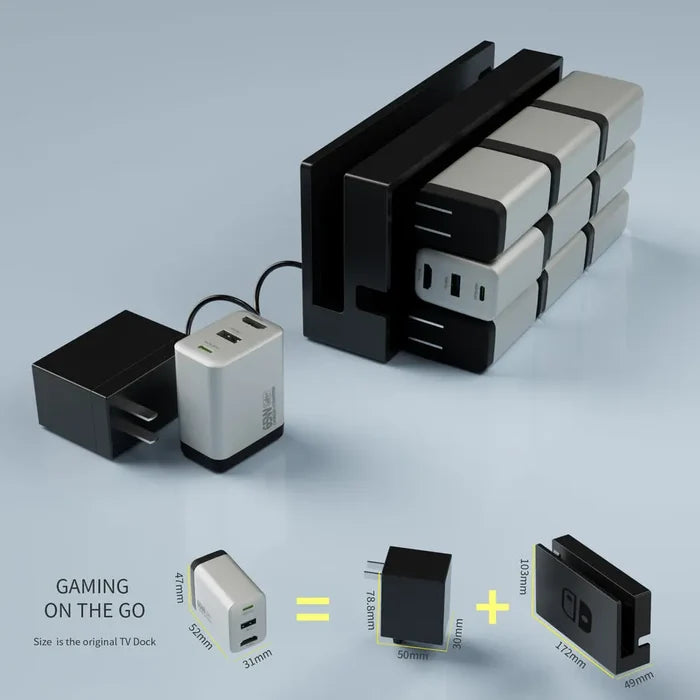 Micropack MWC-265H 65W GaN Wall Charger and Converter, US, Titanium