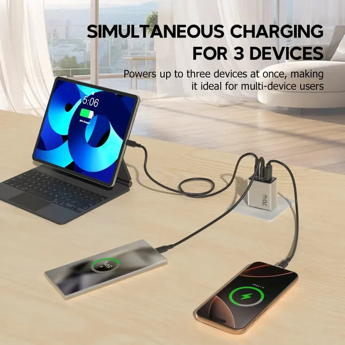 Micropack MWC-370 70W USB-C Universal Wall Charger - Titanium Gold