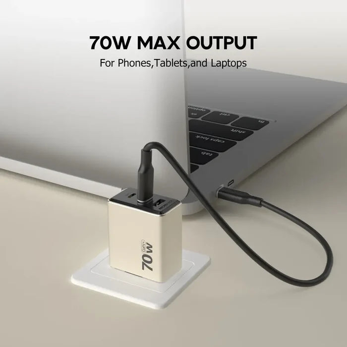 Micropack MWC-370 70W USB-C Universal Wall Charger - Titanium Gold