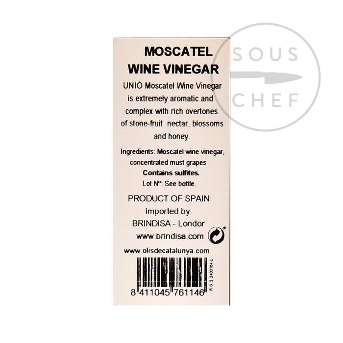Unio Moscatel Vinegar 500ml Ingredients Oils & Vinegars Spanish Food Ingredients Information