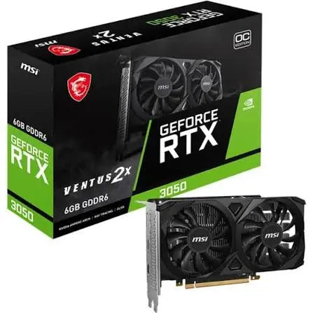 MSI GeForce RTX 3050 Ventus 2X 6GB OC Graphics Card