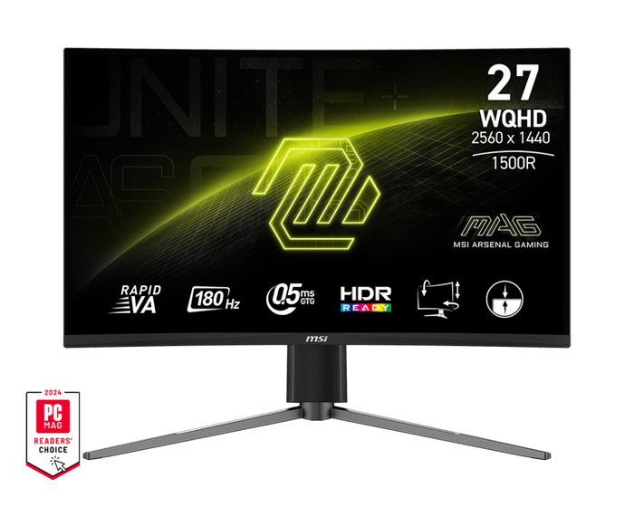 MSI MAG 27CQ6F - 27" WQHD, 2560x1440, 180Hz, Gaming Monitor