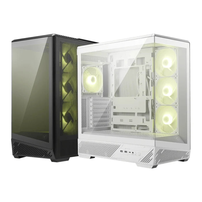 MSI MAG PANO 130R PZ ATX Panoramic Desktop Case - White - PakByte Computers