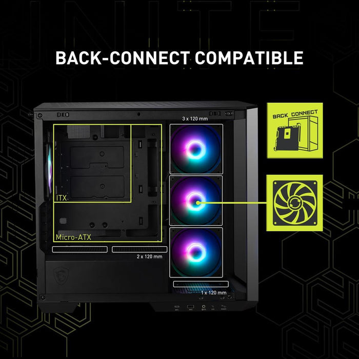MSI MAG PANO M100R PZ Mid-Tower Gaming PC Case - Black - PakByte Computers