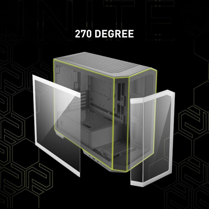 MSI MAG PANO M100R PZ  Mid-Tower Gaming PC Case - White - PakByte Computers