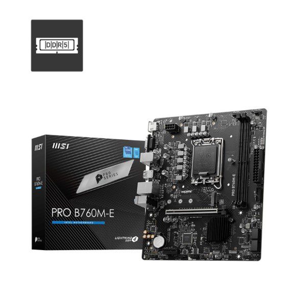 MSI PRO B760M-E DDR5 Micro-ATX LGA 1700 Motherboard - PakByte Computers
