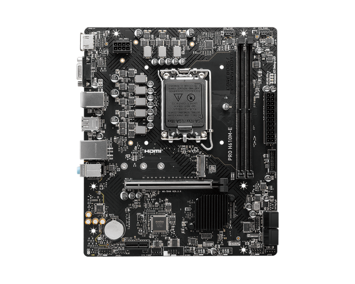 MSI Pro H610M-E DDR5 Intel 12/13th Gen microATX Motherboard
