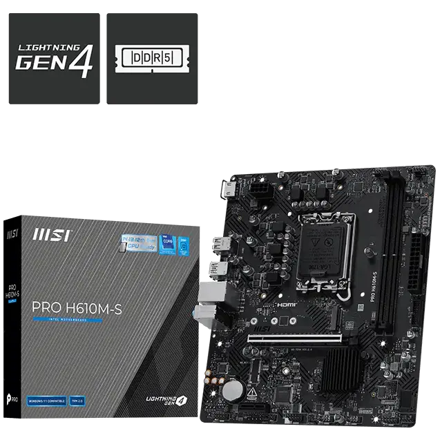 MSI Pro H610M-S DDR5 Motherboard