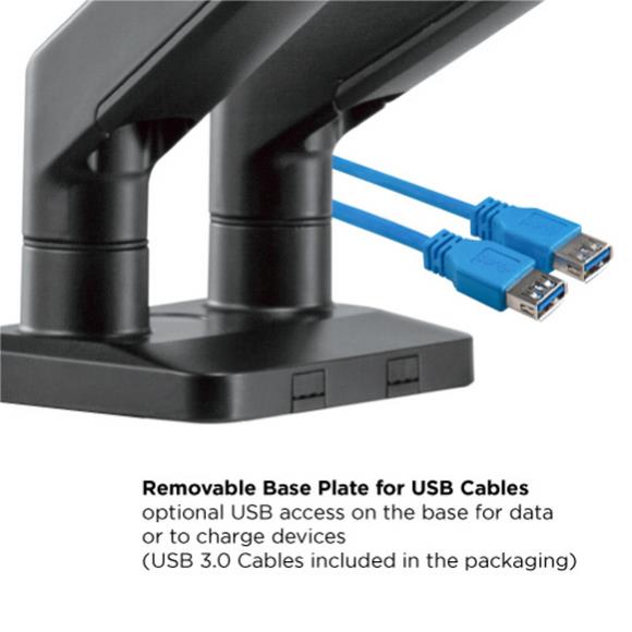 MXG BMA-24U Dual Aluminum Spring-Assisted Monitor Arm with USB - PakByte Computers