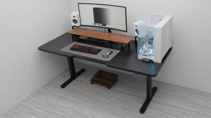 MXG DMD-01 Dual‑Motor 4.5ft x 2ft, 0.75 Inches Thick Motorized Sit‑Stand Gaming Desk - Matte Black