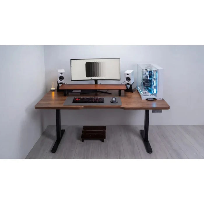 MXG DMD-01 Dual‑Motor 6ft×2.5ft - 1.5 Inches Thick Motorized Sit‑Stand Desk - Matte Brown
