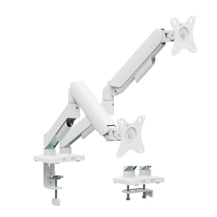 MXG EMA-24W Economical Mechanical Spring Dual Monitor Arm – White