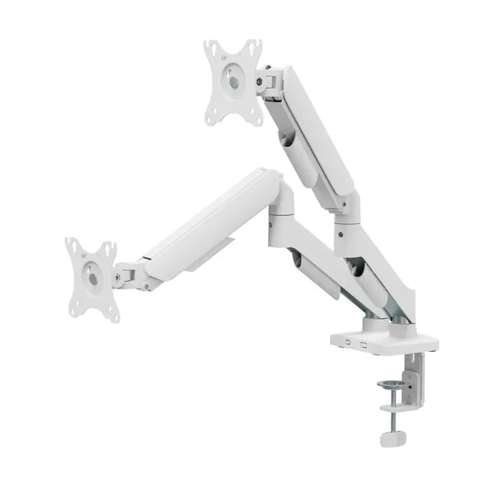 MXG EMA-24W Economical Mechanical Spring Dual Monitor Arm – White
