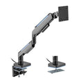 MXG HMA-12R Single Heavy Duty RGB Gaming Monitor Arm - Matte Gray - PakByte Computers
