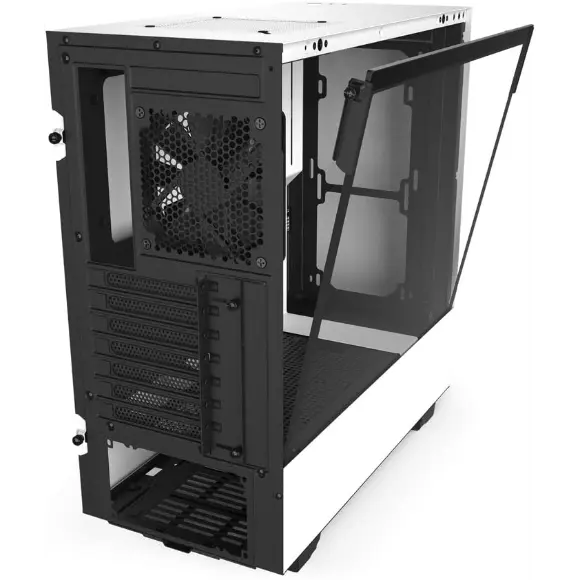 NZXT H510 Compact Mid-Tower Case with Tempered Glass - CA-H510B-W1 - Matte White - PakByte Computers