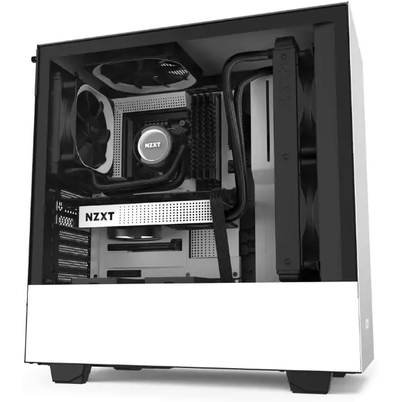 NZXT H510 Compact Mid-Tower Case with Tempered Glass - CA-H510B-W1 - Matte White - PakByte Computers
