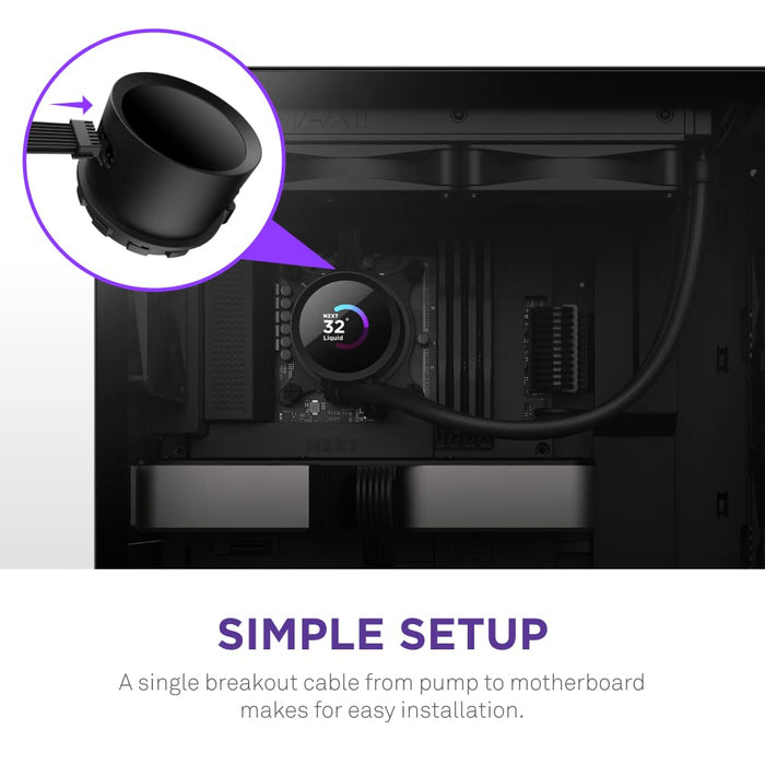 NZXT Kraken 240 - 240mm AIO CPU Liquid Cooler - Black - PakByte