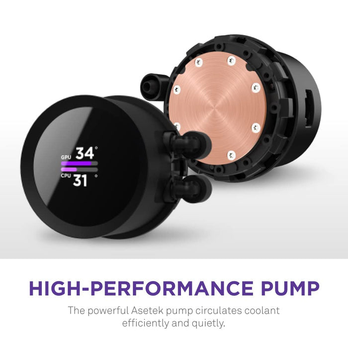 NZXT Kraken 240 - 240mm AIO CPU Liquid Cooler - Black - PakByte