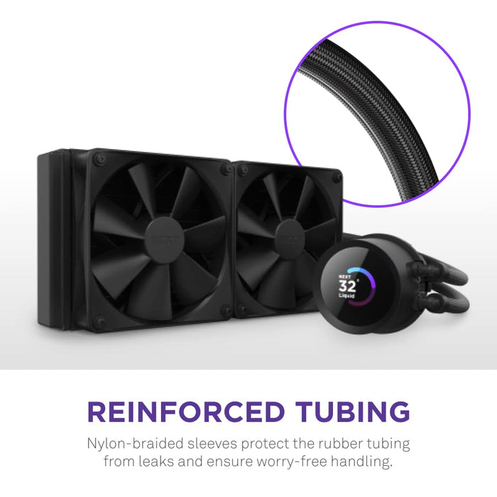NZXT Kraken 240 - 240mm AIO CPU Liquid Cooler - Black - PakByte