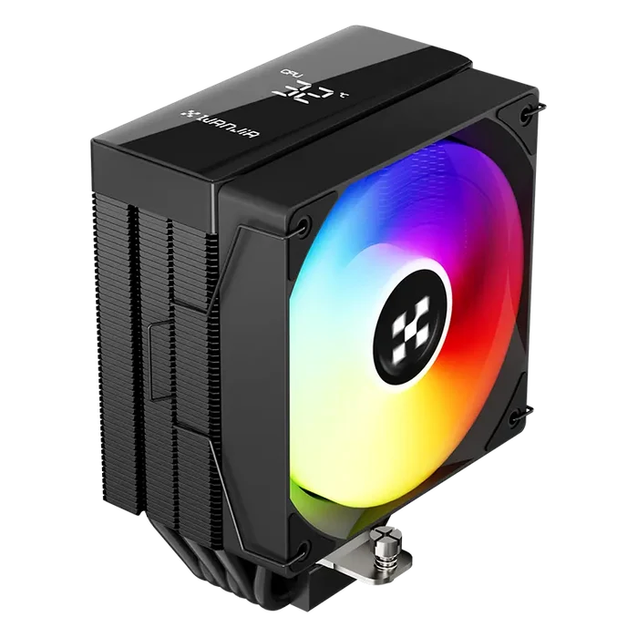 Power Train Aeolus MK2 ARGB CPU Air Cooler with Real-Time Display - Black