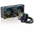 Power Train M240 240mm ARGB AIO Liquid CPU Cooler with LCD Display - Black