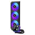 Power Train S360 360mm ARGB AIO Liquid CPU Cooler with 2.8" LCD Screen - Black