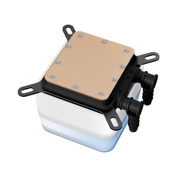 Power Train S360 360mm ARGB AIO Liquid CPU Cooler with 2.8" LCD Screen - White