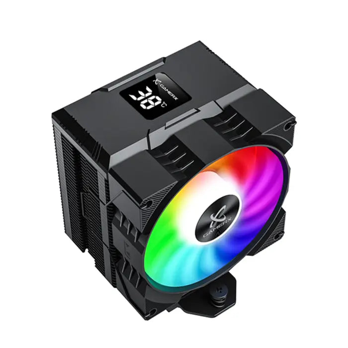 Power Train X-Gamerx Z-1300 ARGB CPU Air Cooler with Digital Temperature Display - Black