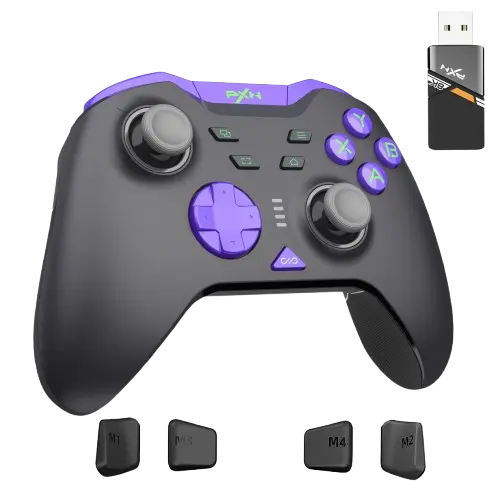 PXN P5 8K Wireless Gaming Controller, Capacitive Joystick, 2.4G PC Controller