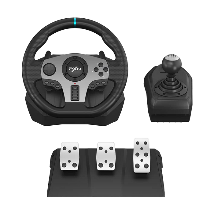 PXN V9 Universal USB Sim Racing Wheel with 3 Pedals and Shifter