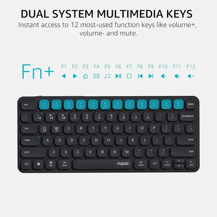 Rapoo E9050L Bluetooth Wireless Multi-Device Keyboard - Dark Grey