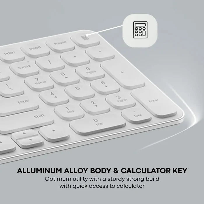 Rapoo E9350L Bluetooth Wireless Multi-Device Keyboard - White