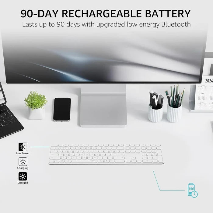 Rapoo E9550L Multi-Device Wireless Keyboard - White
