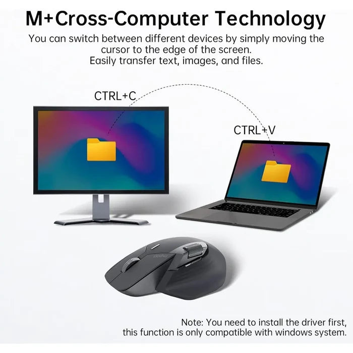 Rapoo MT760L Multi-Device Wireless Mouse - Light Black