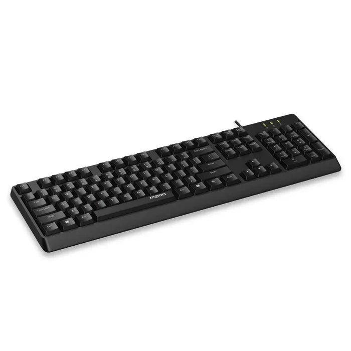 Rapoo NK1900 Spill Resistance Wired USB Keyboard - Black