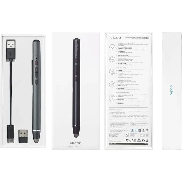 Rapoo XR200 Wireless Presenter with Touchable Pen - Black