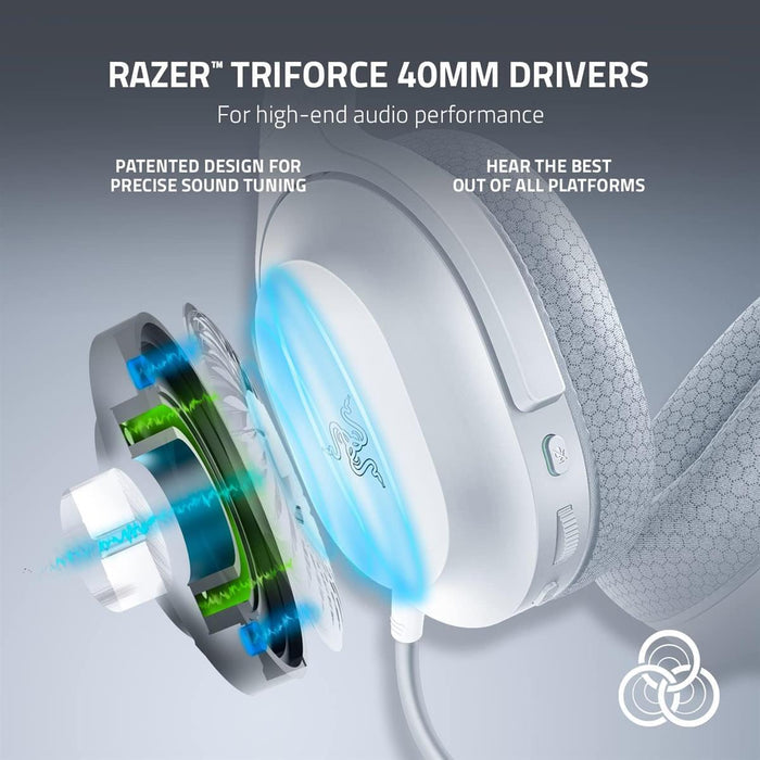 Razer Barracuda X (2022) Wireless Bluetooth Headphones - White - PakByte Computers