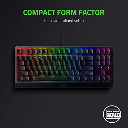 Razer BlackWidow V3 Tenkeyless TKL Mechanical Gaming Keyboard - Yellow Switches
