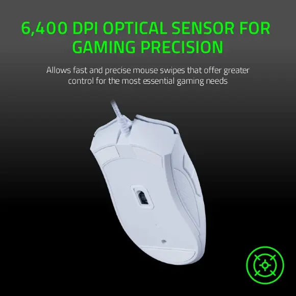 Razer DeathAdder Essential Gaming Mouse - Mercury White - PakByte Computers